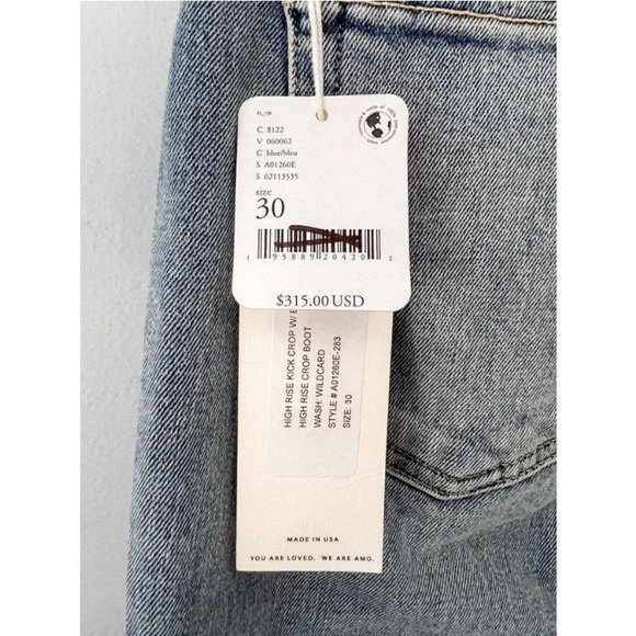 NWT AMO High Rise Kick Crop Jeans in size 30 - Picture 10 of 13